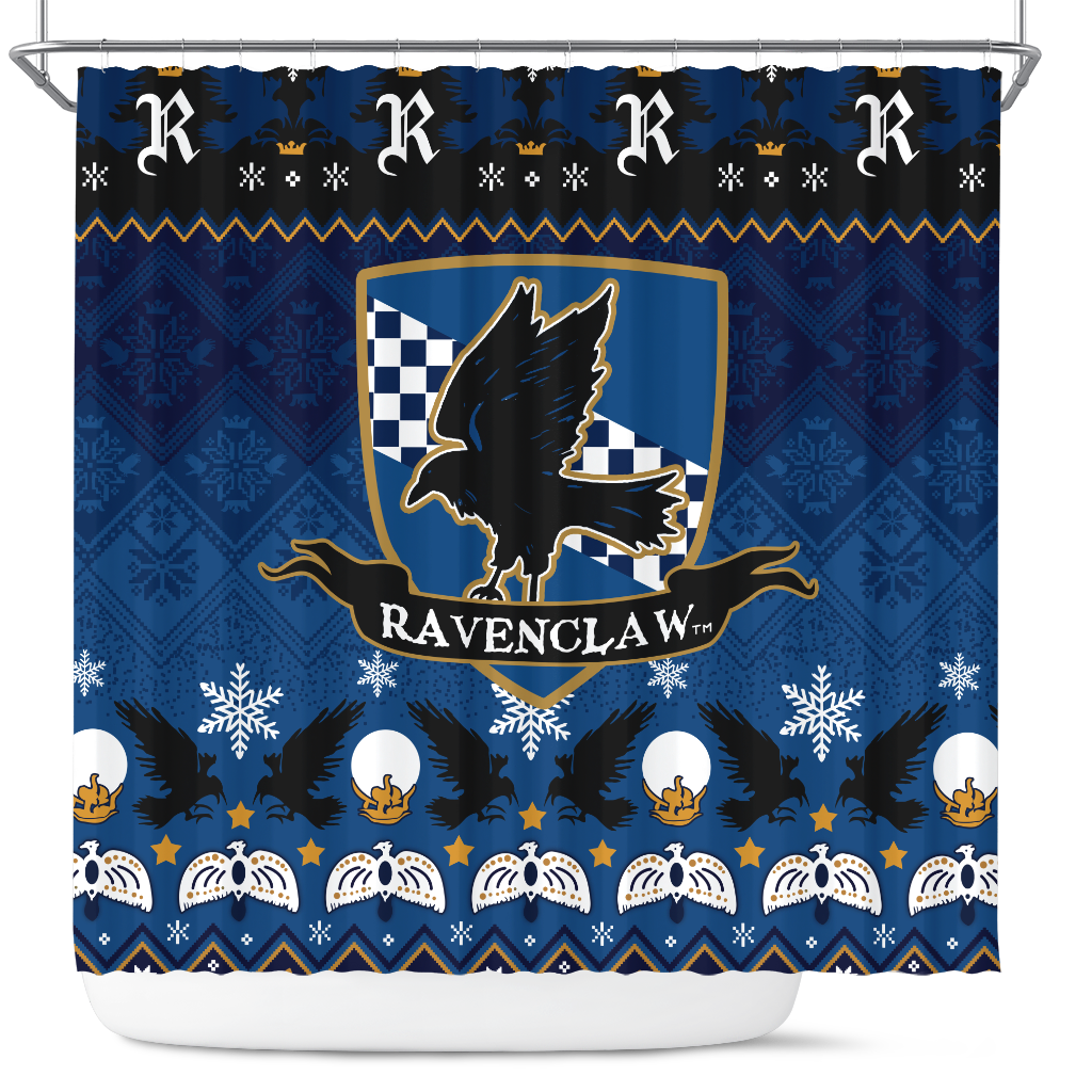 Premium Ravenclaw Harry Potter Christmas Shower Curtain - Nearkii