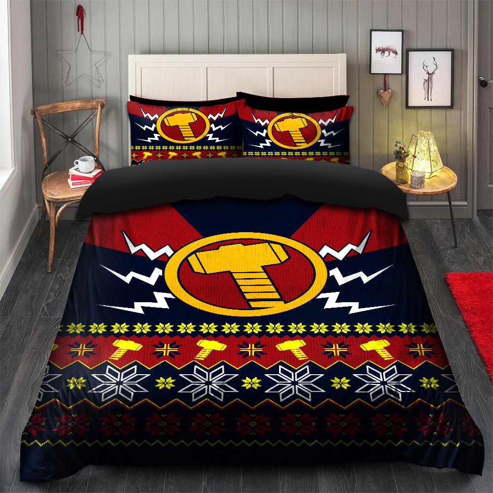Thor Christmas Bedding Set Duvet Cover And 2 Pillowcases Nearkii