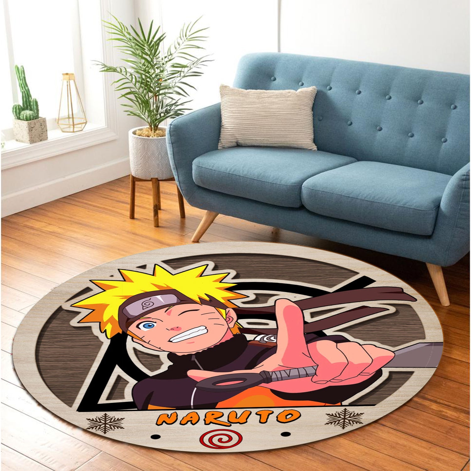 Naruto-Naruto Shippuden Round Carpet Rug Bedroom Livingroom Home Decor Nearkii