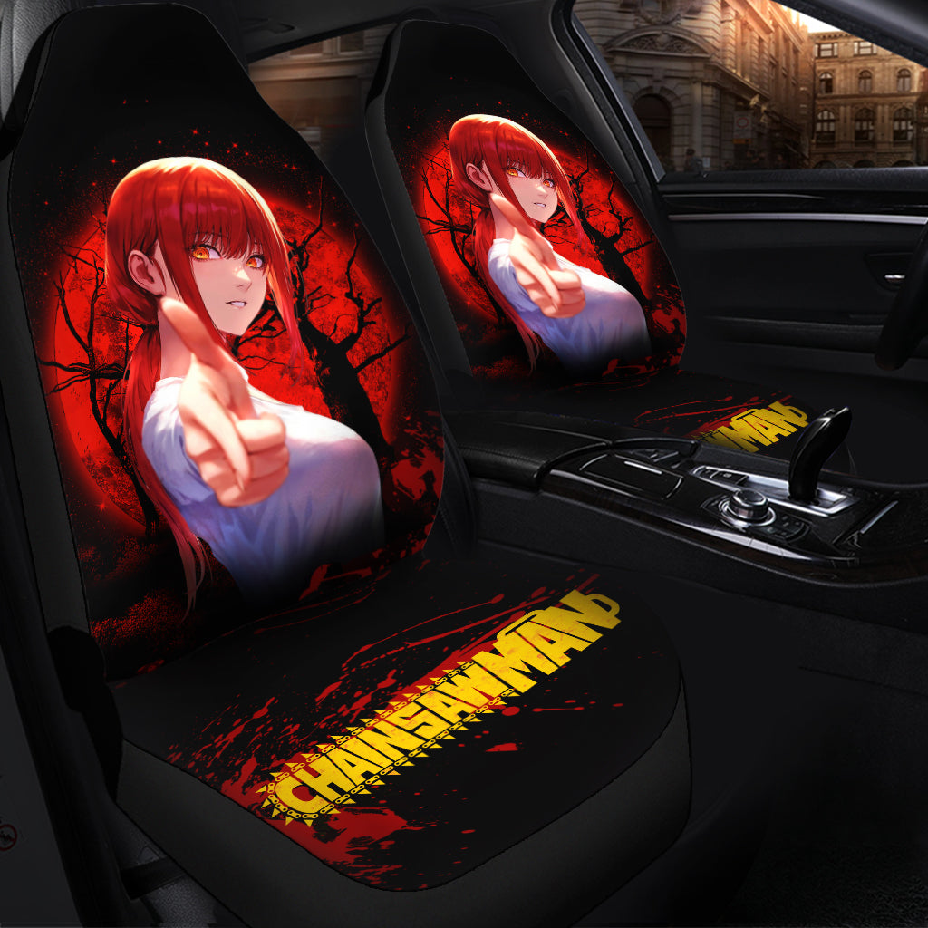 Makima Moonlight Chainsaw Man Premium Custom Car Seat Covers Decor Protectors Nearkii