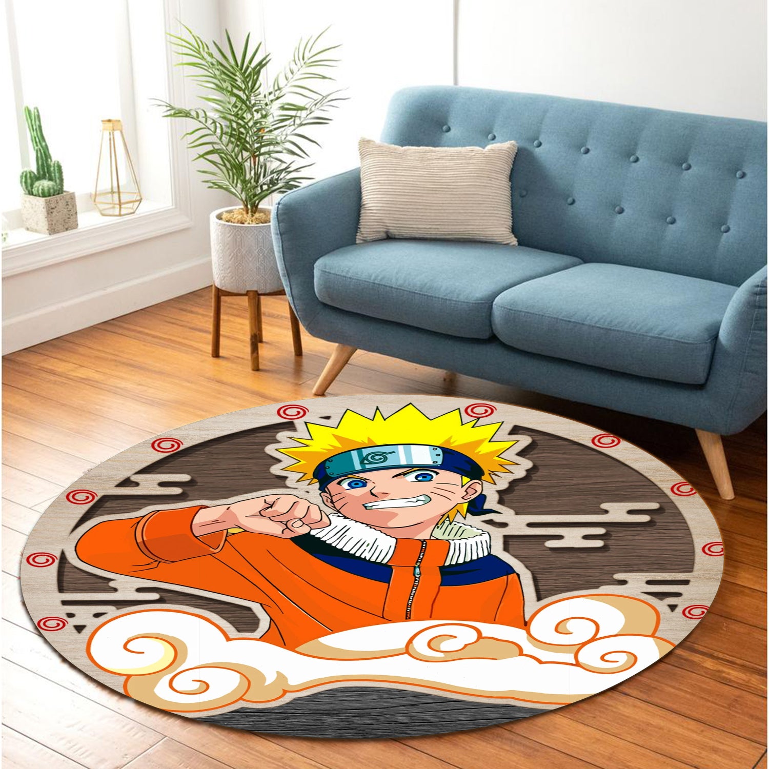 Naruto Round Carpet Rug Bedroom Livingroom Home Decor Nearkii