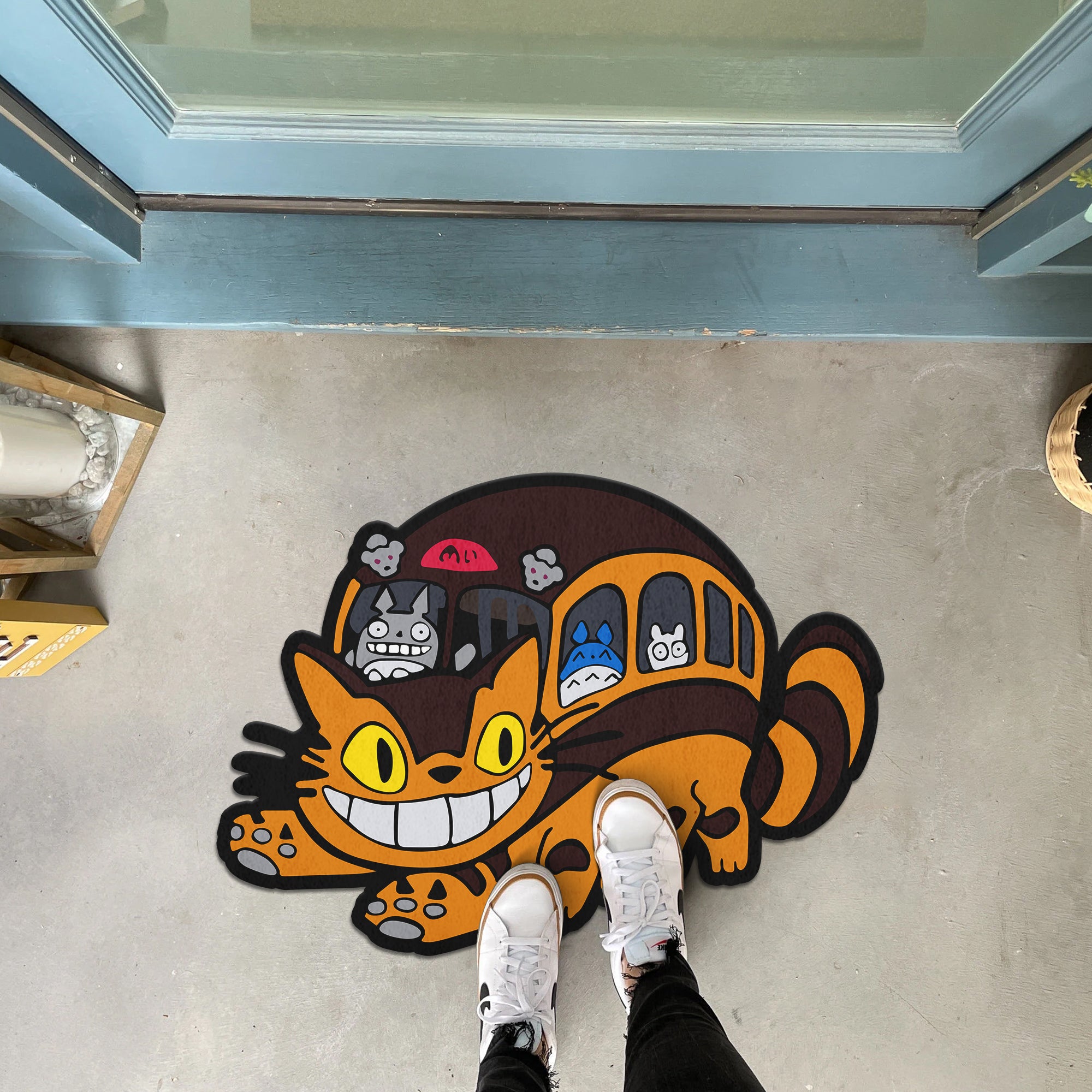 Ghibli Totoro Cat Bus Anime Custom Shape Rubber Doormat Home Decor Nearkii