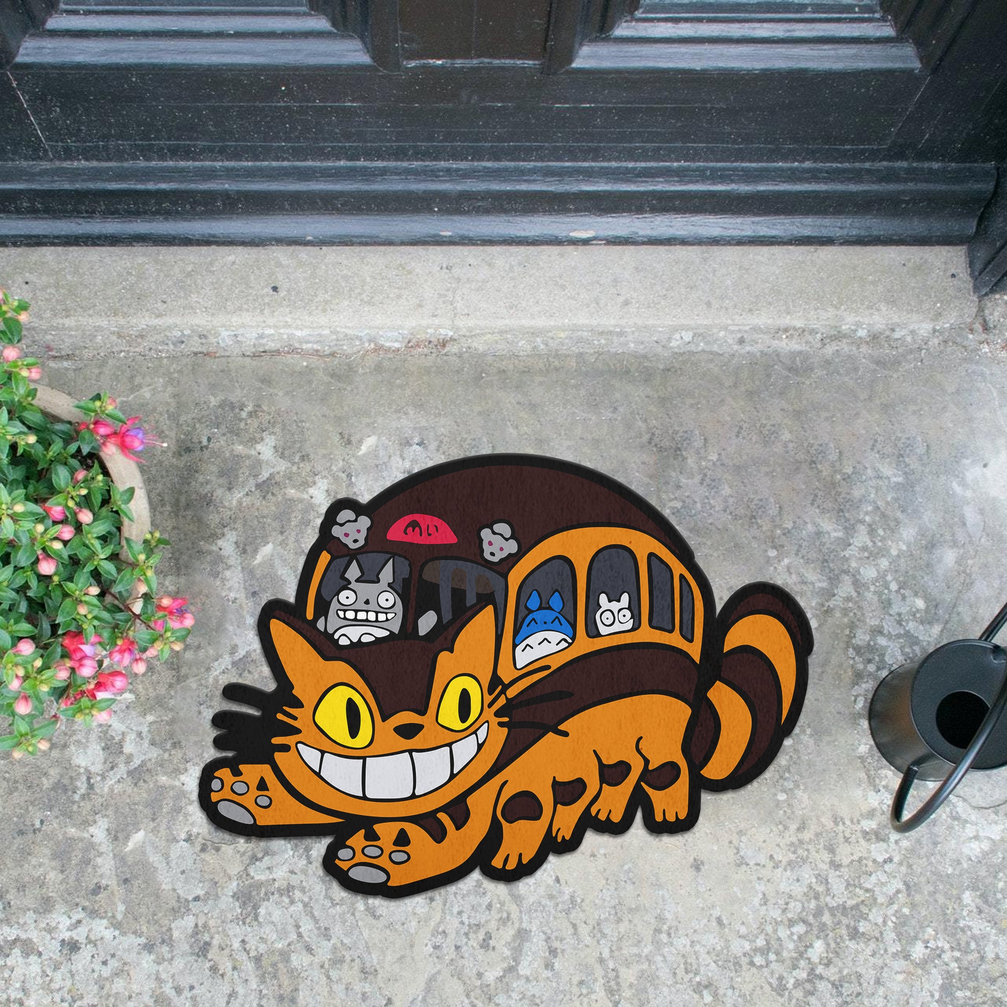 Ghibli Totoro Cat Bus Anime Custom Shape Rubber Doormat Home Decor Nearkii