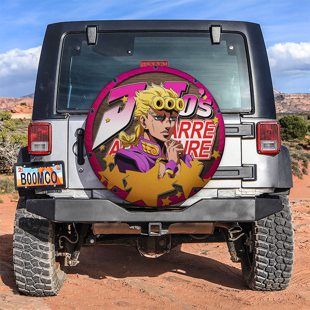 Jojo Bizarre Adventure Giorno Giovanna Jeep Car Spare Tire Covers Gift For Campers Nearkii