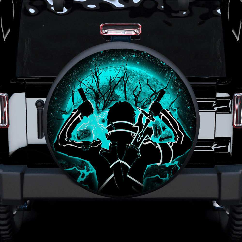 Kirito Sword Art Online SAO Moonlight Jeep Car Spare Tire Covers Gift For Campers Nearkii