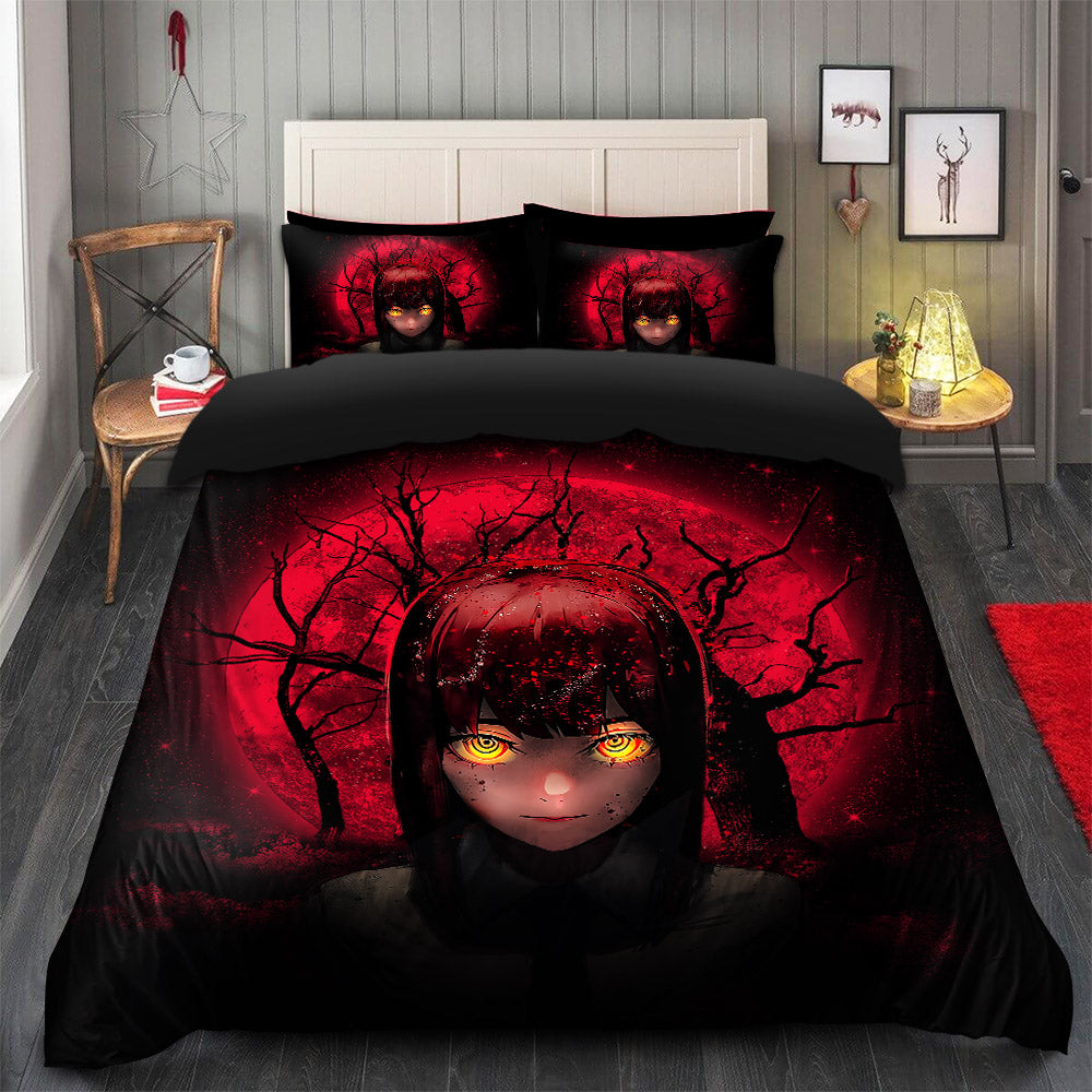Makima Chainsaw Man Moonlight Bedding Set Duvet Cover And 2 Pillowcases Nearkii