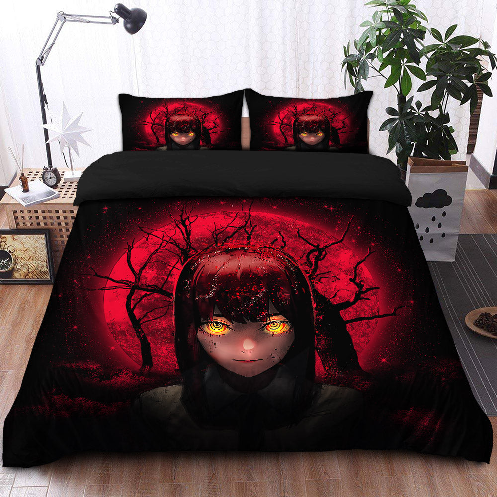 Makima Chainsaw Man Moonlight Bedding Set Duvet Cover And 2 Pillowcases Nearkii