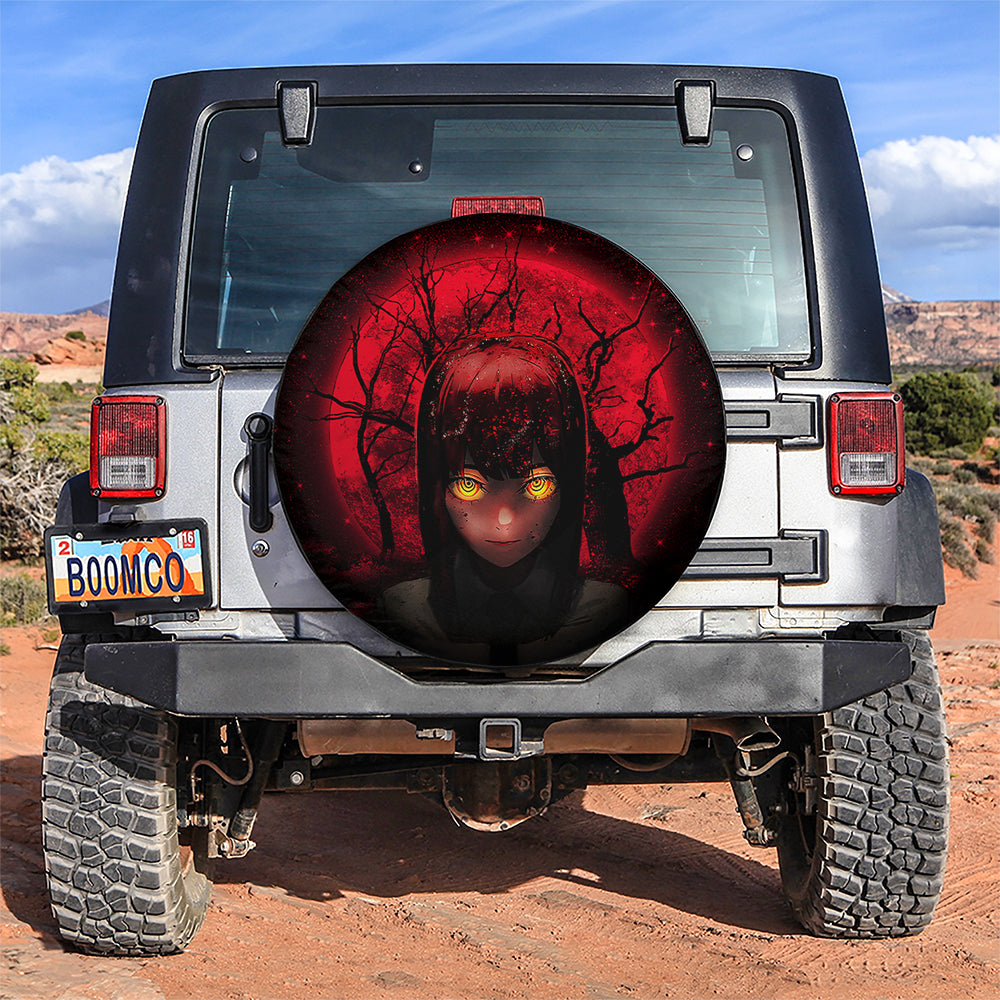 Makima Chainsaw Man Moonlight Jeep Car Spare Tire Covers Gift For Campers Nearkii