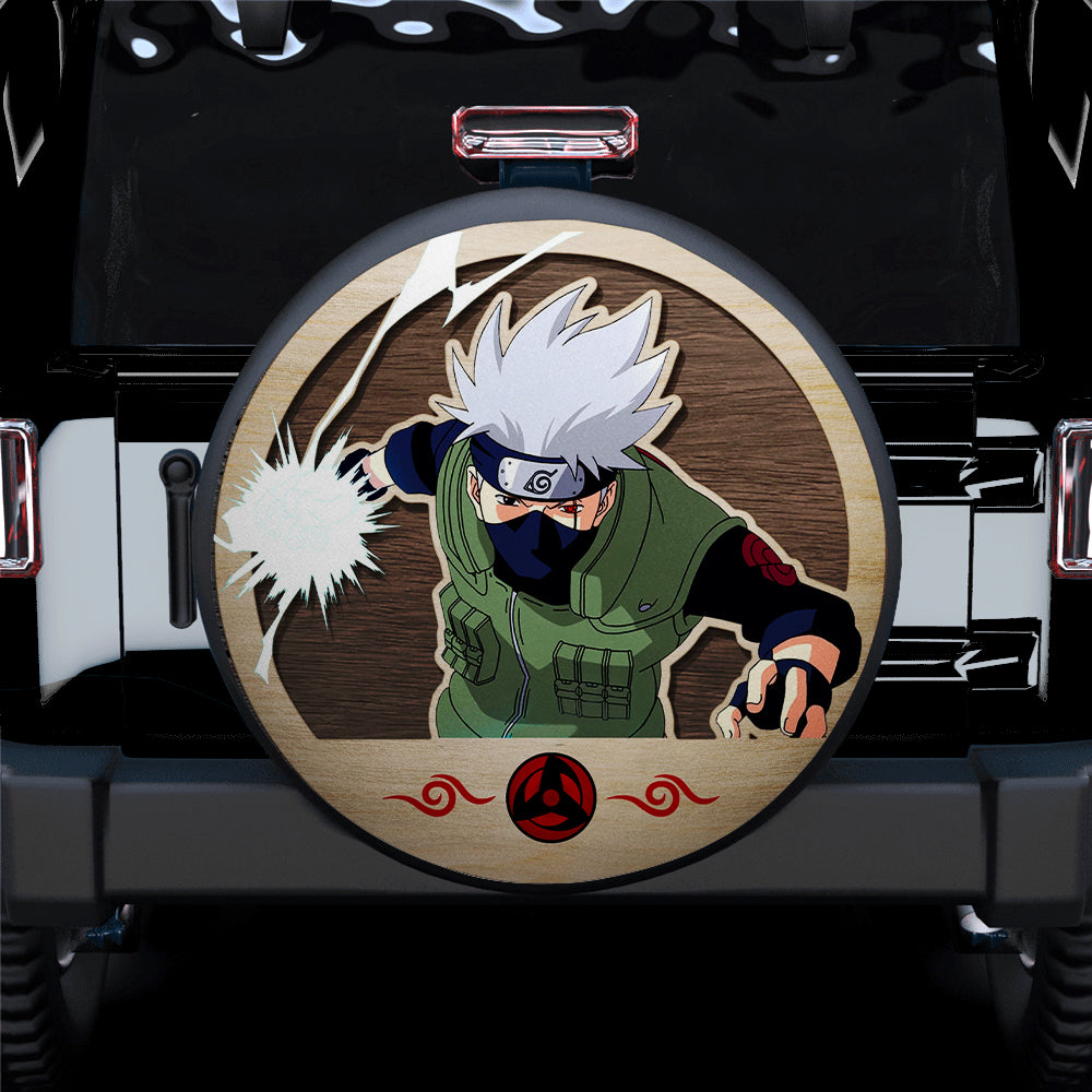 Naruto Hatake Kakashi Wood Anime Jeep Car Spare Tire Covers Gift For Campers Nearkii