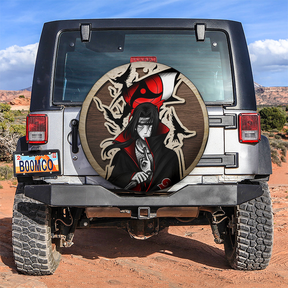 Naruto Itachi Uchiha Wood Anime Jeep Car Spare Tire Covers Gift For Campers Nearkii