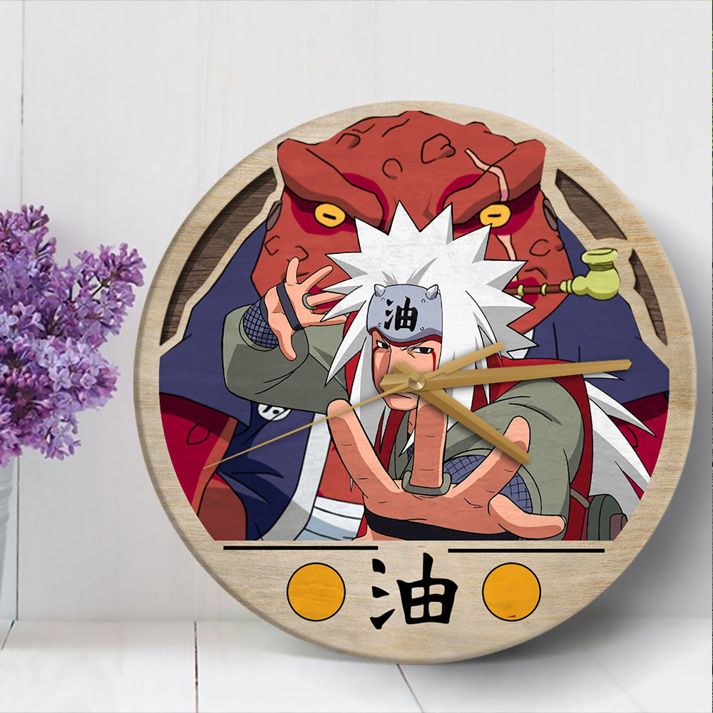 Naruto Jiraiya Anime Wood Wall Clock Nearkii