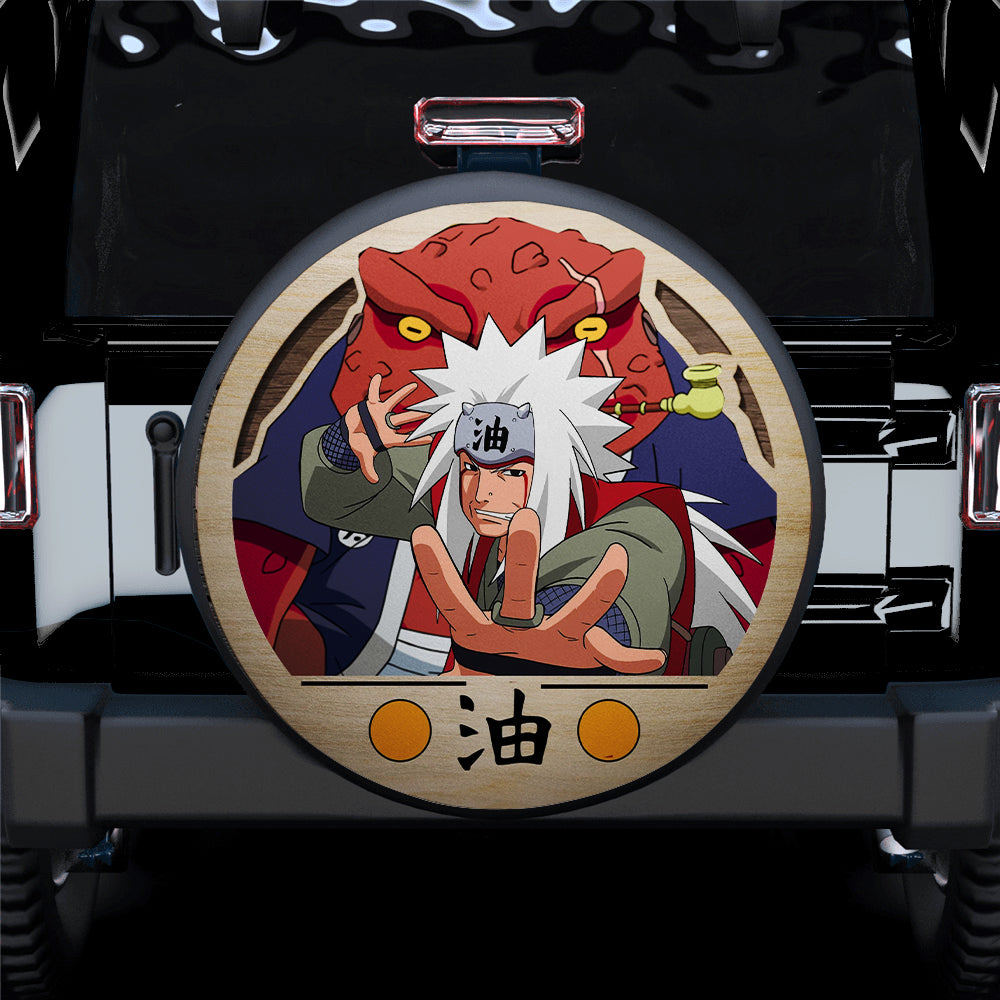 Naruto Jiraiya Anime Wood Jeep Car Spare Tire Covers Gift For Campers Nearkii