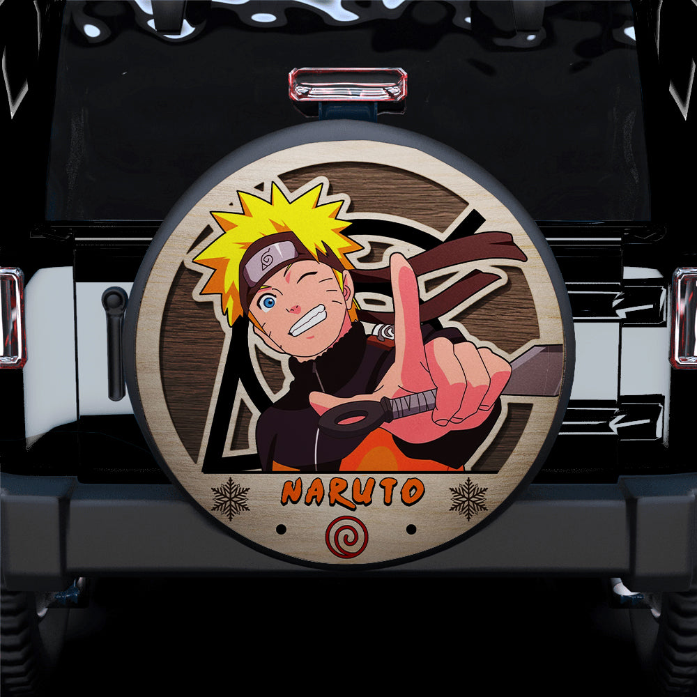 Naruto Shippuden Anime Wood Jeep Car Spare Tire Covers Gift For Campers Nearkii