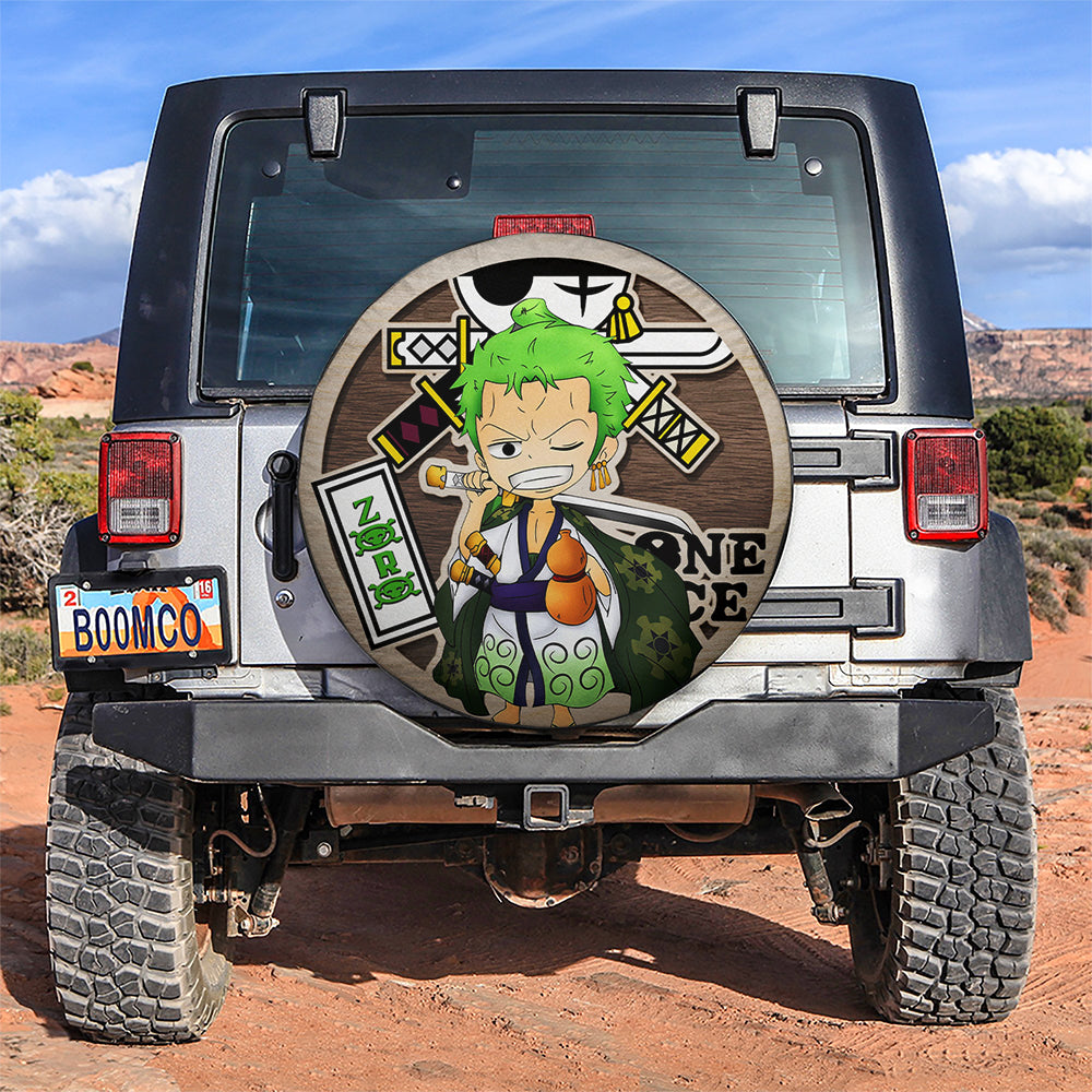 One Piece Roronoa Zoro Wood Anime Jeep Car Spare Tire Covers Gift For Campers Nearkii