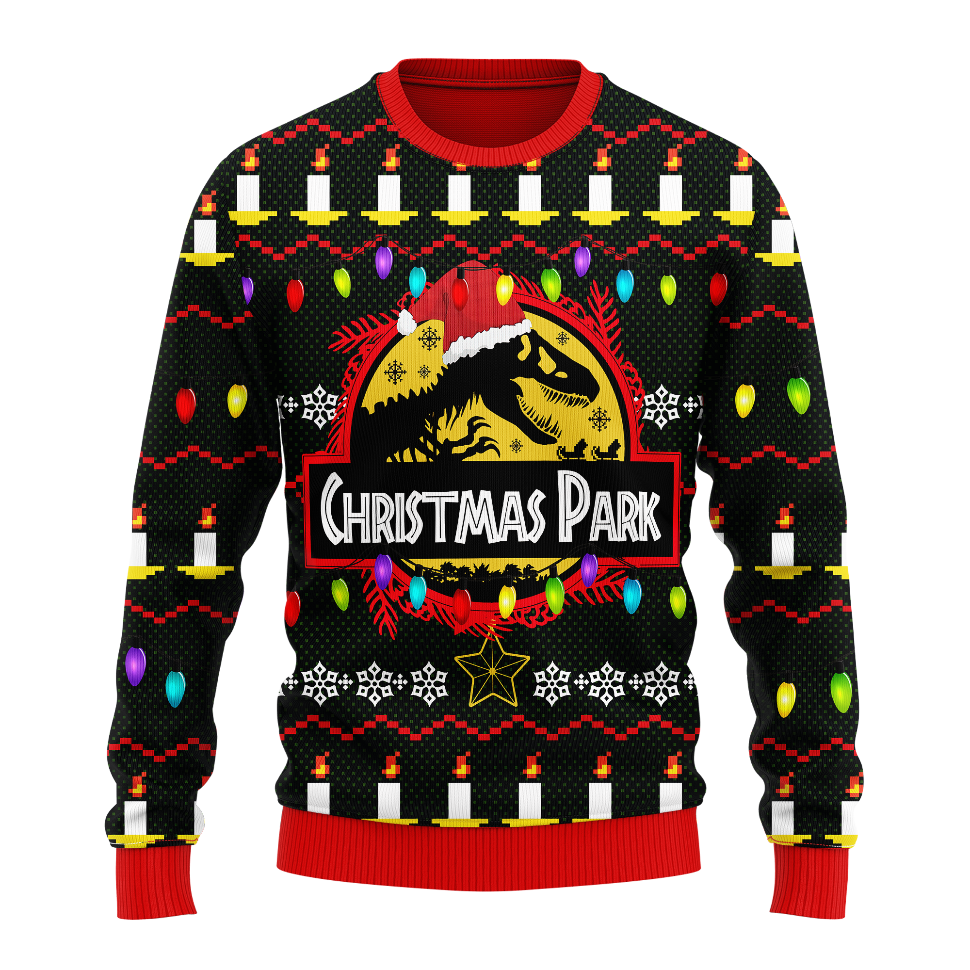 Jurassic Park Trex Ugly Christmas Sweater Anime Xmas Gift Nearkii