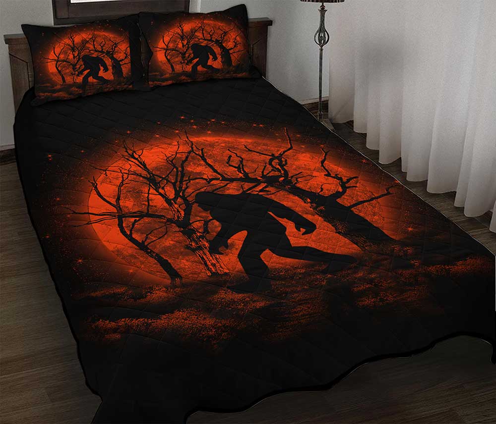 Bigfoot Silhouette Moonlight Quilt Bed Sets Nearkii