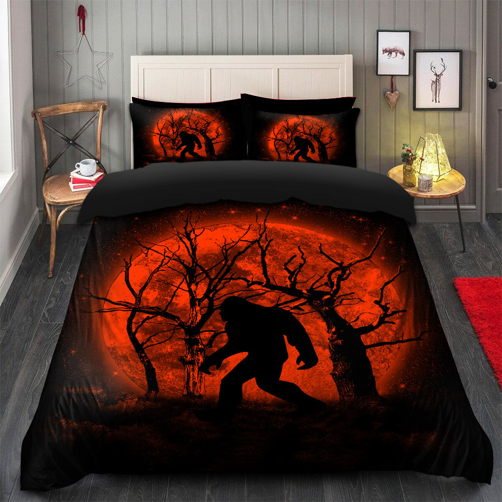 Bigfoot Silhouette Moonlight Bedding Set Duvet Cover And 2 Pillowcases Nearkii