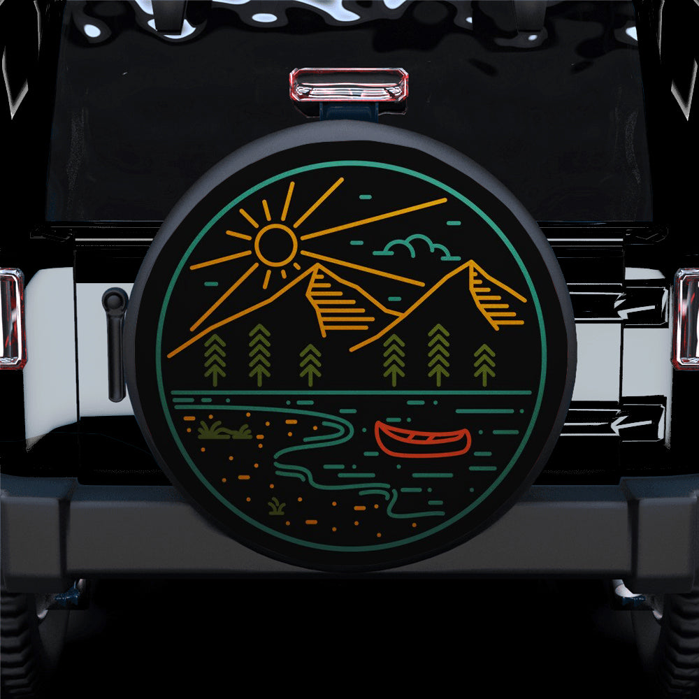 Camping Nature Wild Badge Patch Pin Graphic Jeep Car Spare Tire Covers Gift For Campers Nearkii