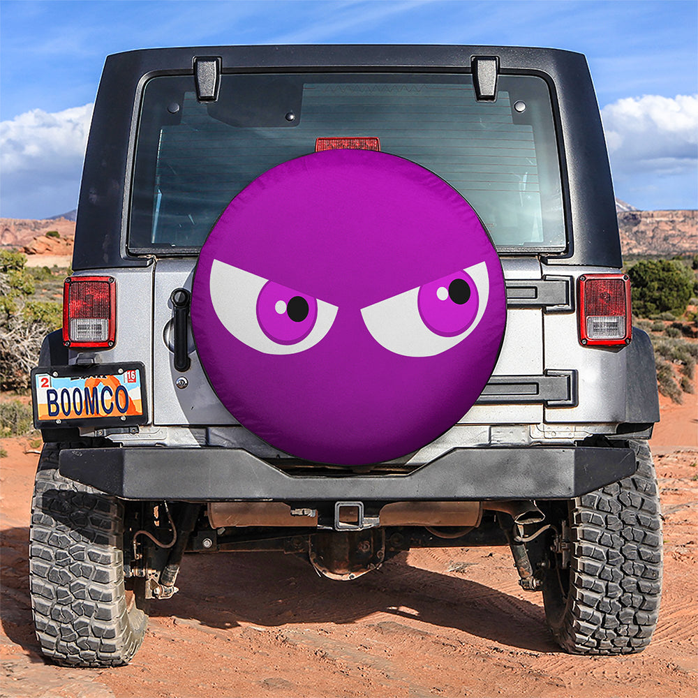 Funny Cartoon Angry Pink Eyes Jeep Car Spare Tire Covers Gift For Campers Nearkii