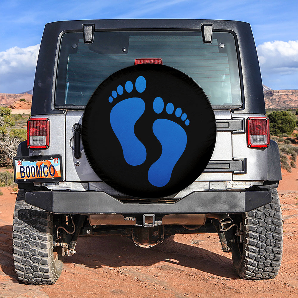 Blue Print Foot Jeep Car Spare Tire Covers Gift For Campers Nearkii
