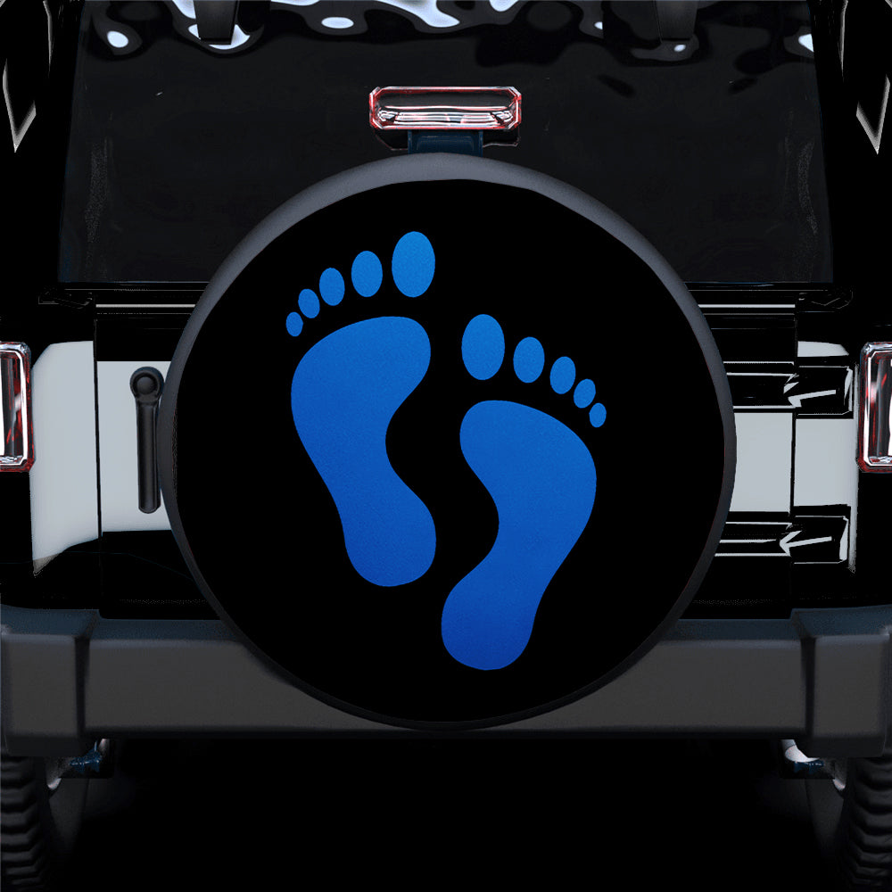 Blue Print Foot Jeep Car Spare Tire Covers Gift For Campers Nearkii
