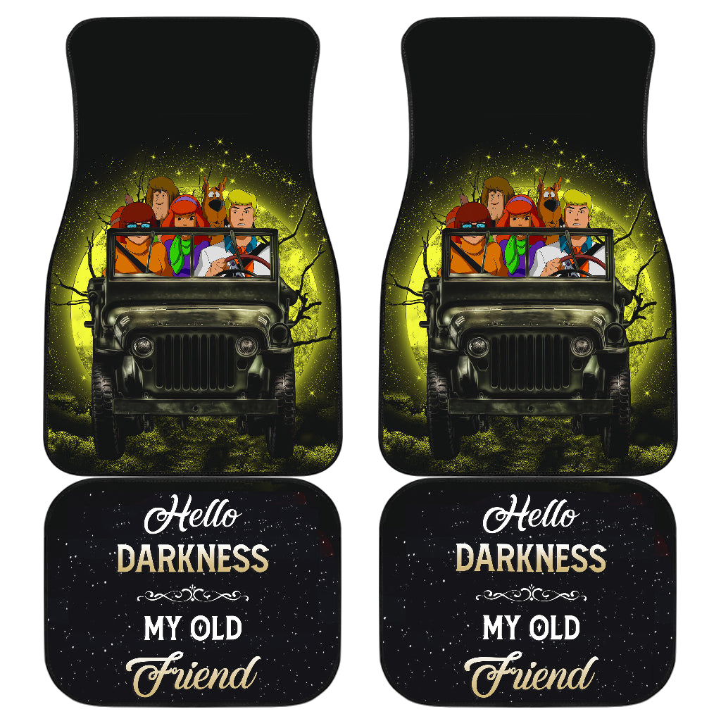 Scooby Doo Funny Drive Jeep Moonlight Halloween Darkness Car Floor Mats Car Accessories Nearkii