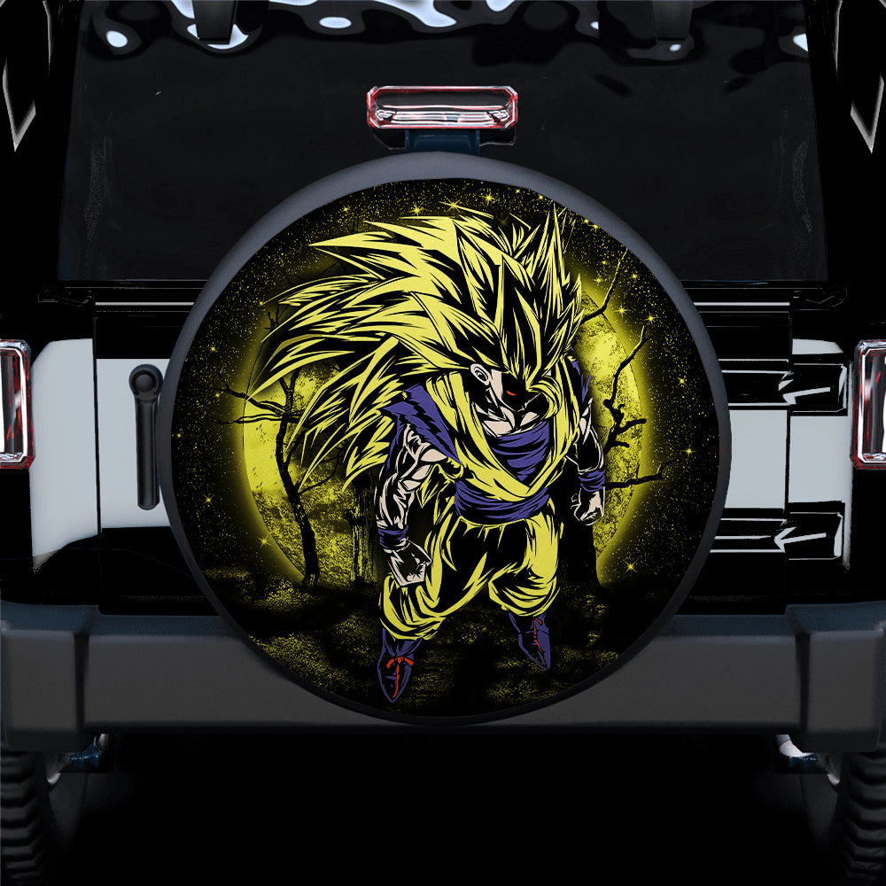 Goku Super Saiyan 3 Dragon Ball Moonlight Jeep Car Spare Tire Covers Gift For Campers Nearkii