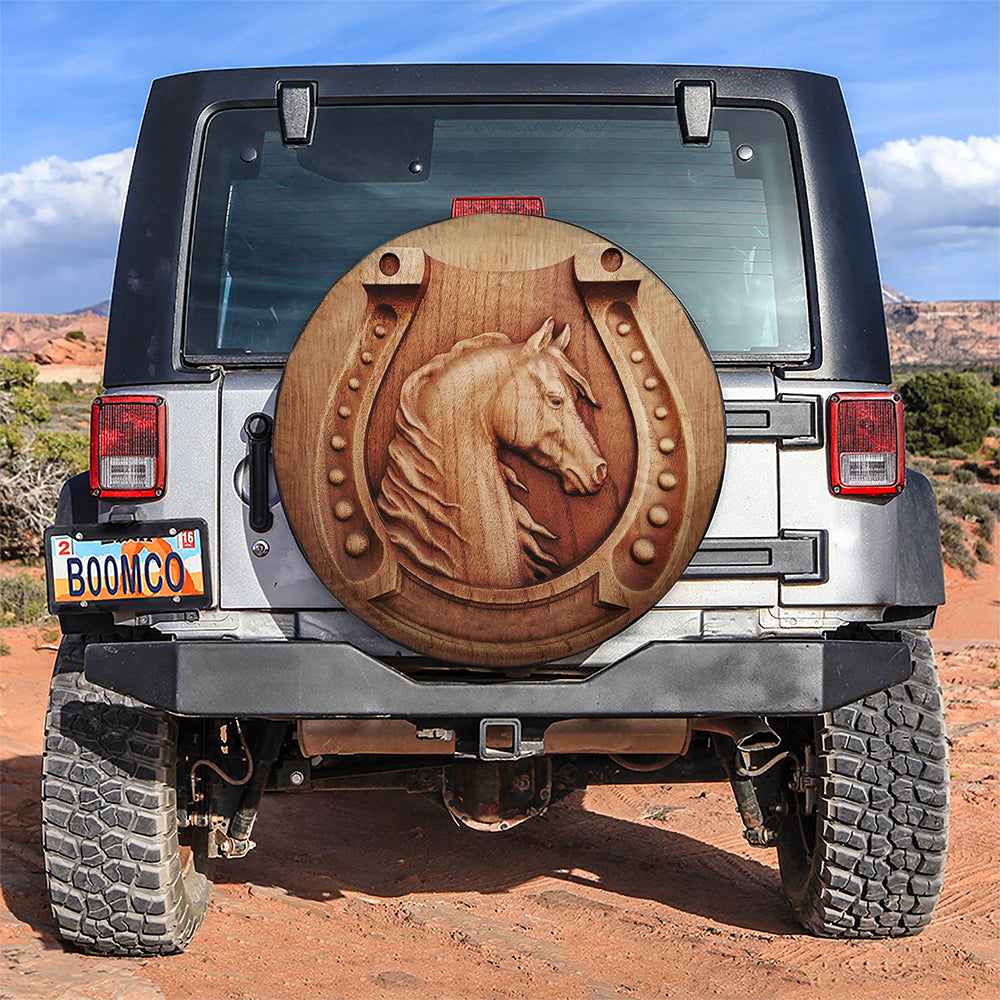 Hoof Of Horse Wood Jeep Car Spare Tire Covers Gift For Campers Nearkii