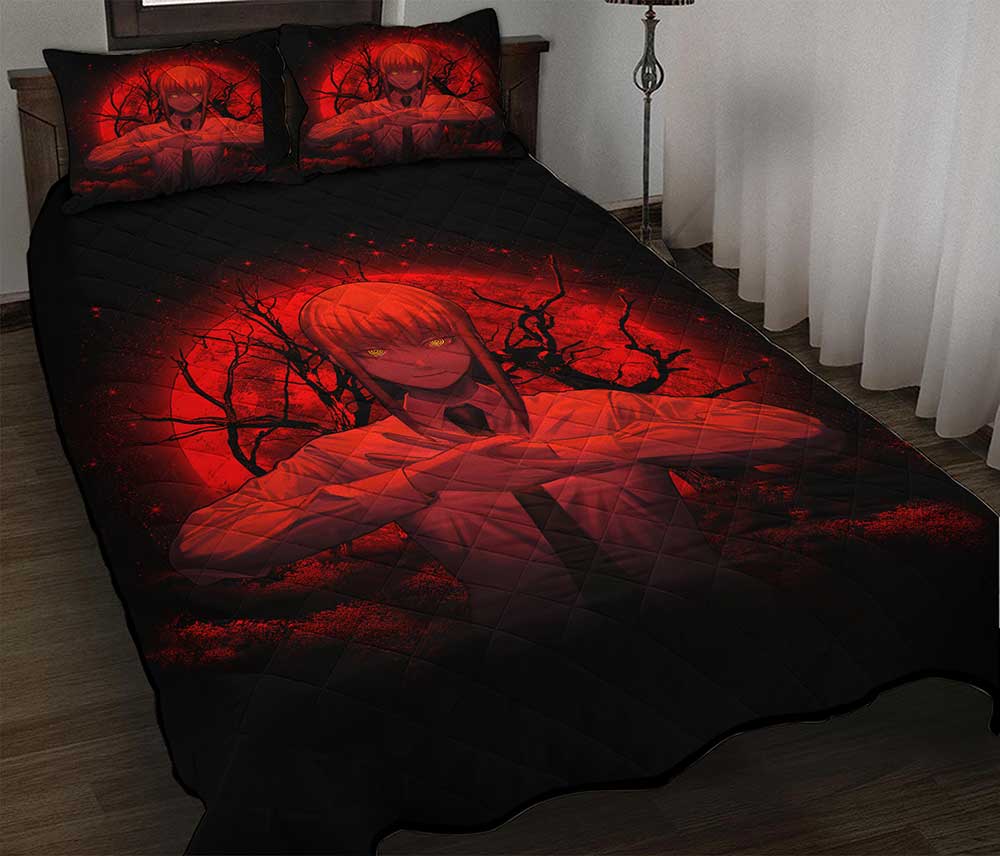Makima Chainsaw Man Anime Moonlight Quilt Bed Sets Nearkii