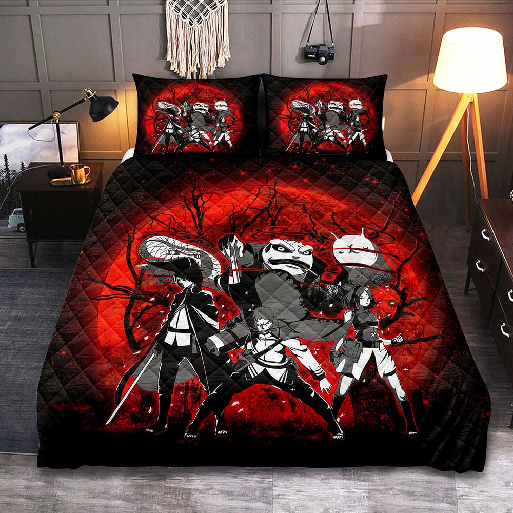 Naruto Sasuke Sakura Team 7 Moonlight Quilt Bed Sets Nearkii