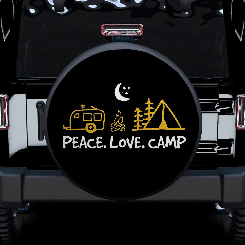 Peace Love Camp Jeep Car Spare Tire Covers Gift For Campers Nearkii