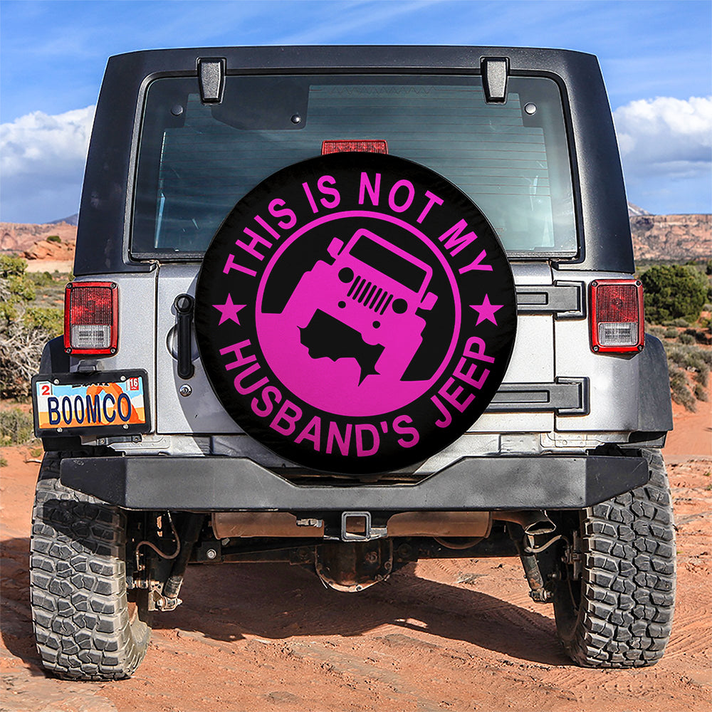 This Is Not My Husband Jeep Pink Car Spare Tire Covers Gift For Campers Nearkii