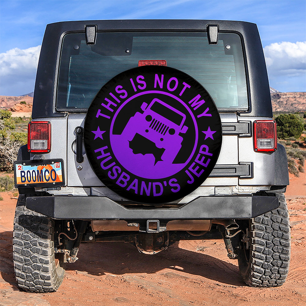 This Is Not My Husband Jeep Purple Car Spare Tire Covers Gift For Campers Nearkii
