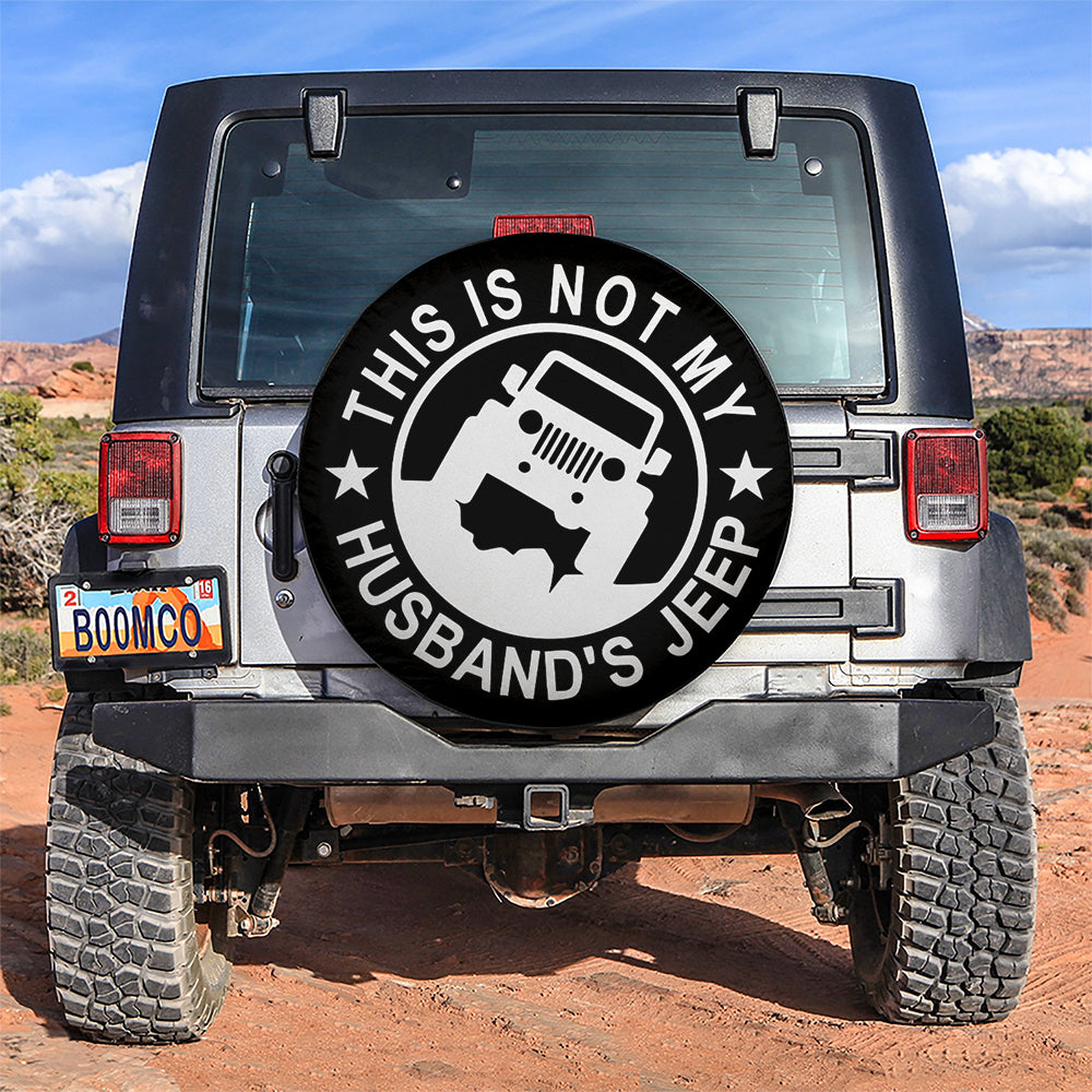 This Is Not My Husband Jeep White Car Spare Tire Covers Gift For Campers Nearkii