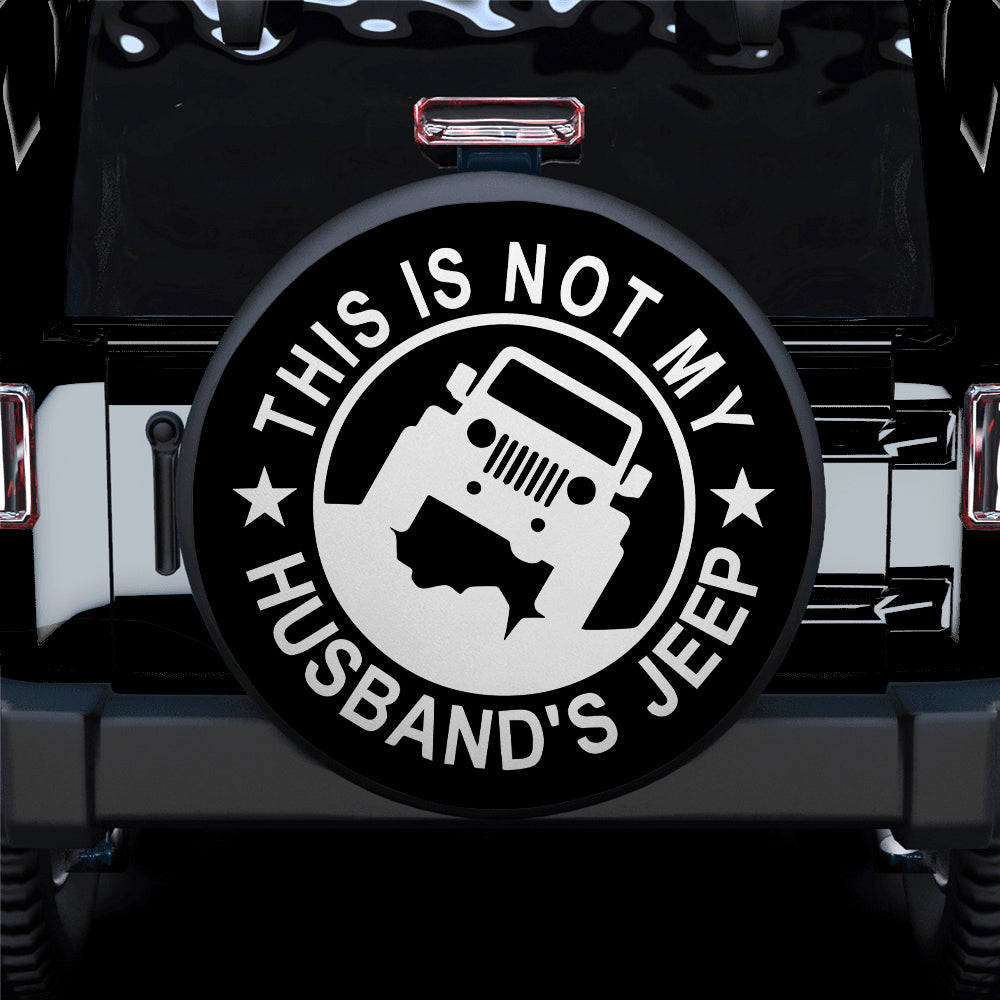 This Is Not My Husband Jeep White Car Spare Tire Covers Gift For Campers Nearkii