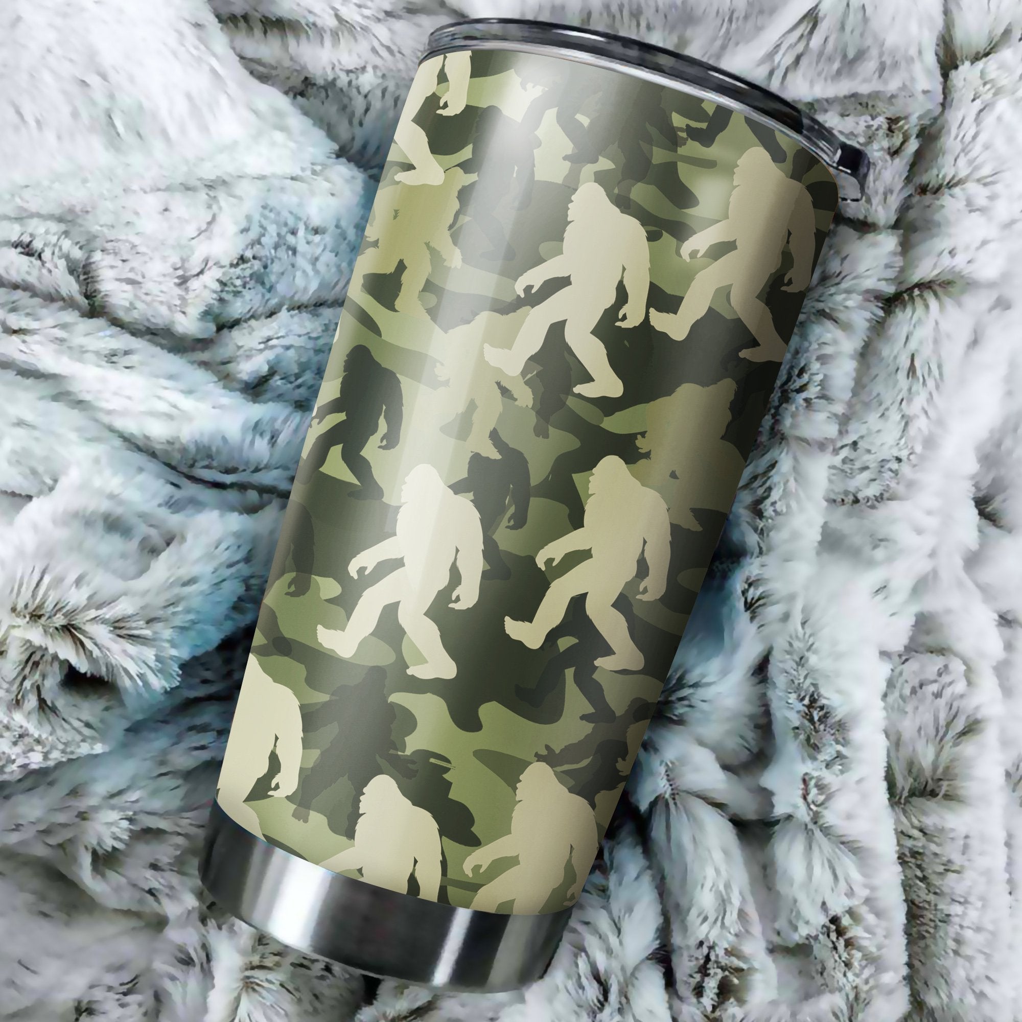Bigfoot Camping Tumbler Perfect Birthday Best Gift Stainless Traveling Mugs 2023 Nearkii