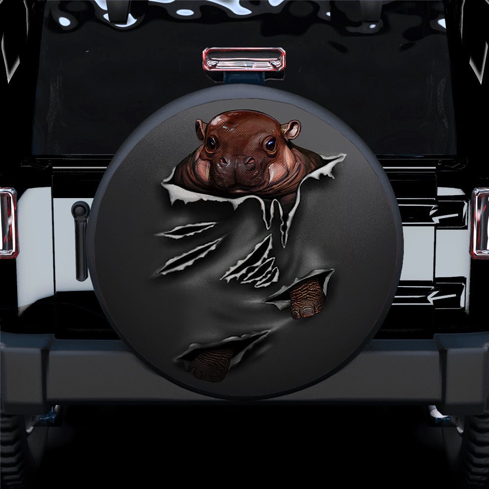 Cute Baby Hippo Hanging Car Spare Tire Covers Gift For Campers Nearkii
