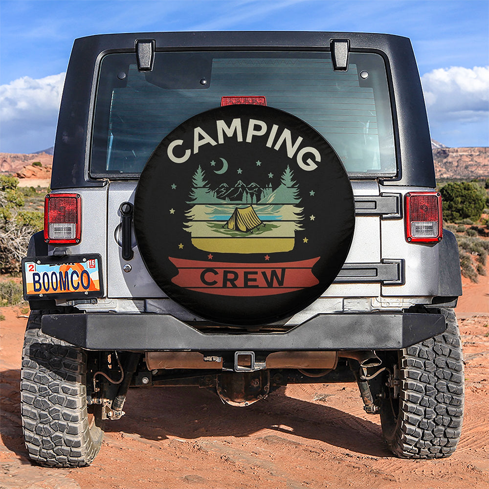 Night Camping Crew Jeep Car Spare Tire Covers Gift For Campers Nearkii