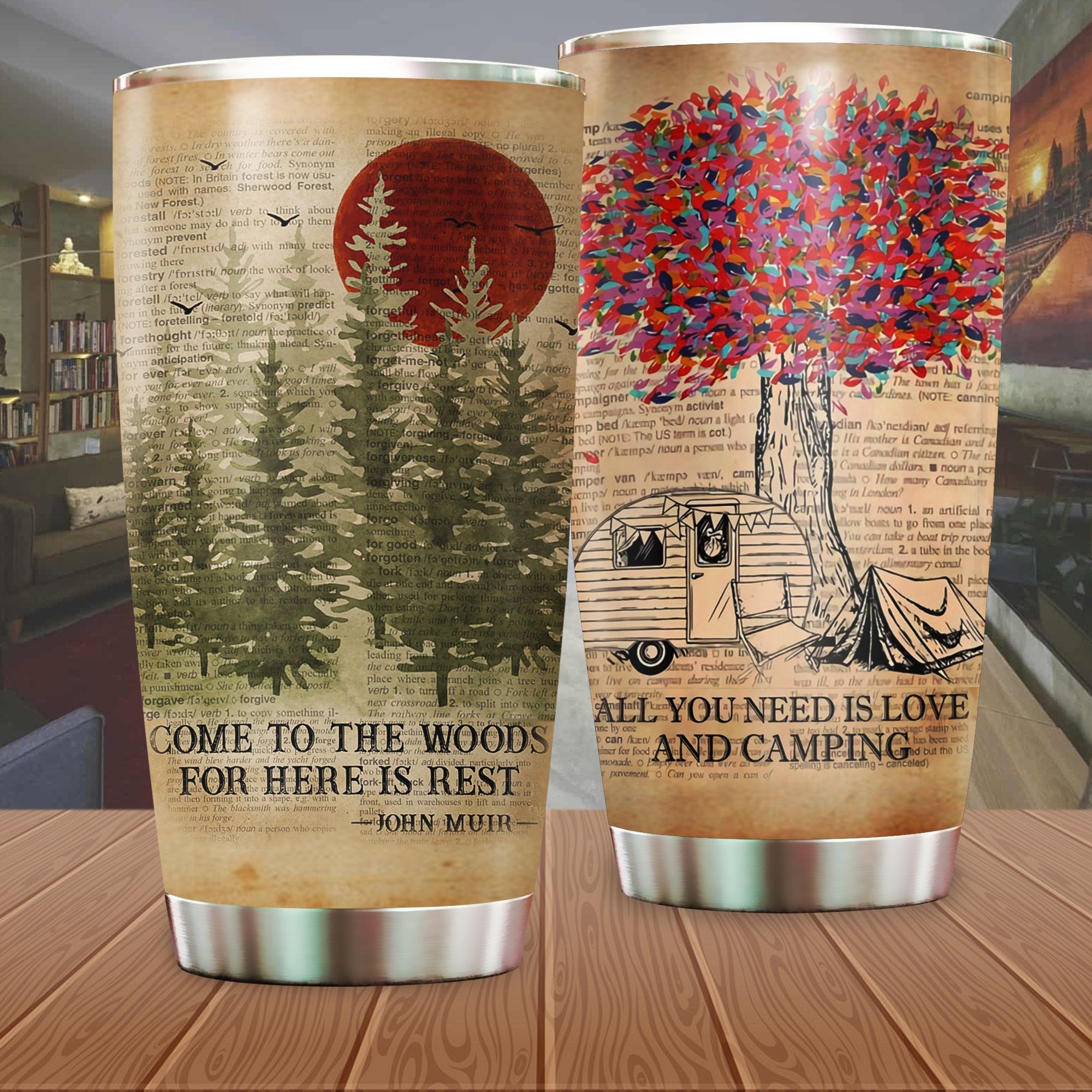 Come To The Woods For Here Is Rest Camping Camfire Tumbler 2023 Nearkii