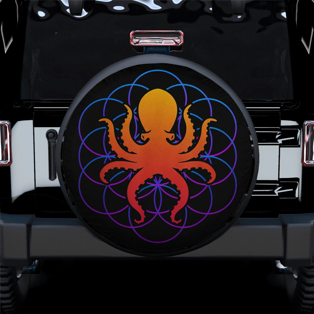 Cool Octopus Sea Creature & Saltwater Aquarium Octopus Car Spare Tire Covers Gift For Campers Nearkii