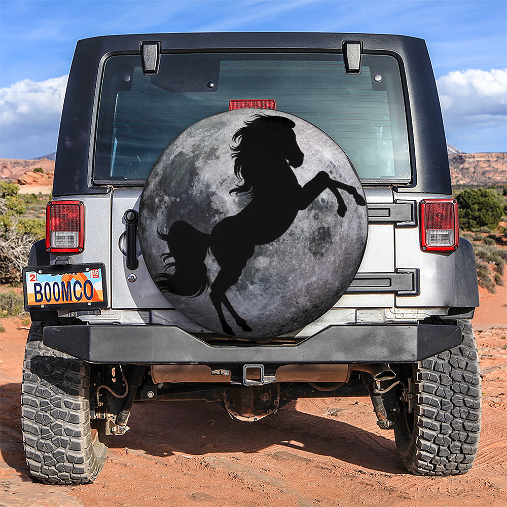 Horse And Moon Jeep Car Spare Tire Covers Gift For Campers Nearkii