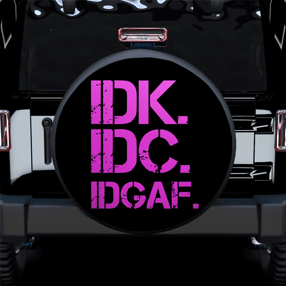 Funny IDK IDC Pink Jeep Car Spare Tire Covers Gift For Campers Nearkii