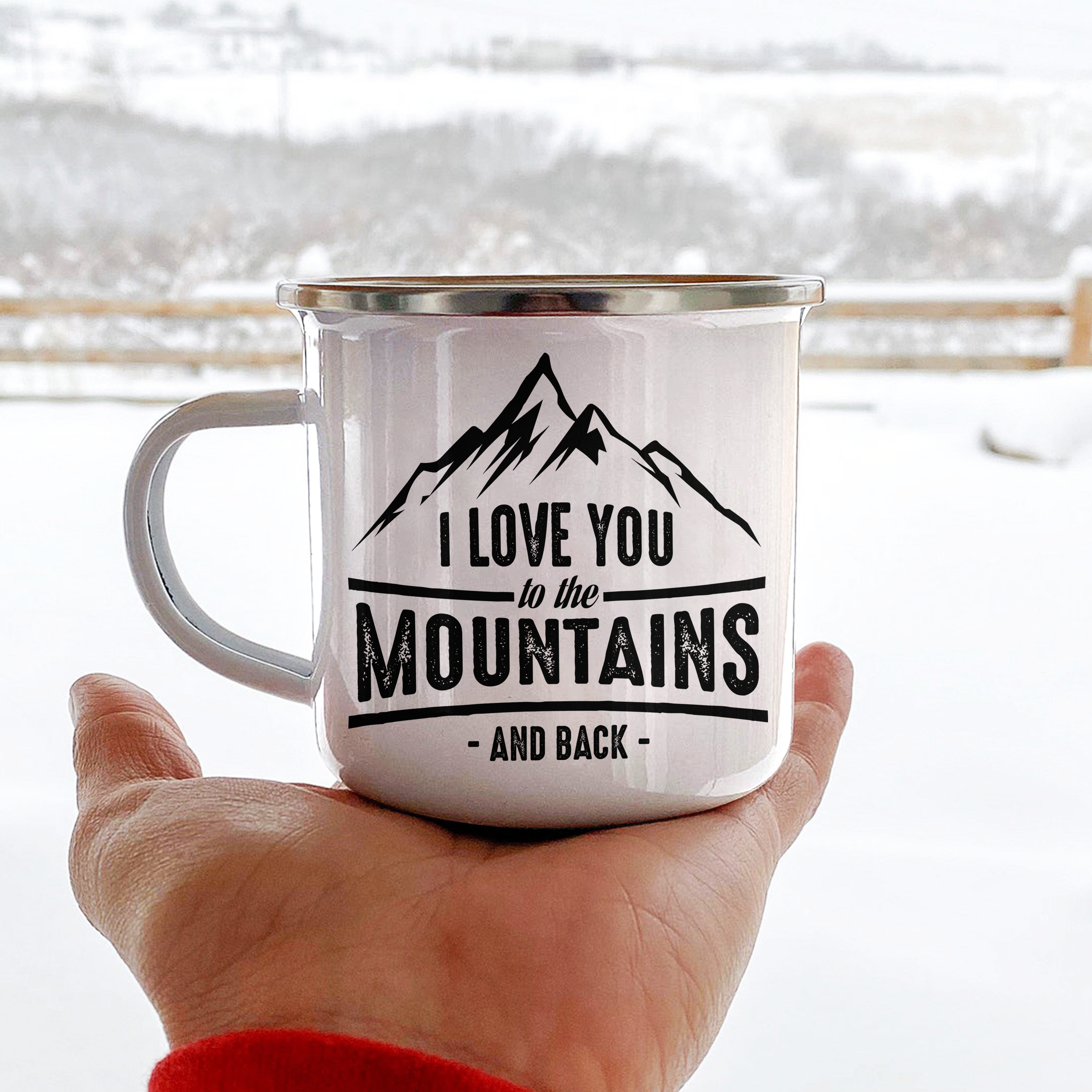I Love You To Mountains Camping Mug Campfire Mug Nearkii