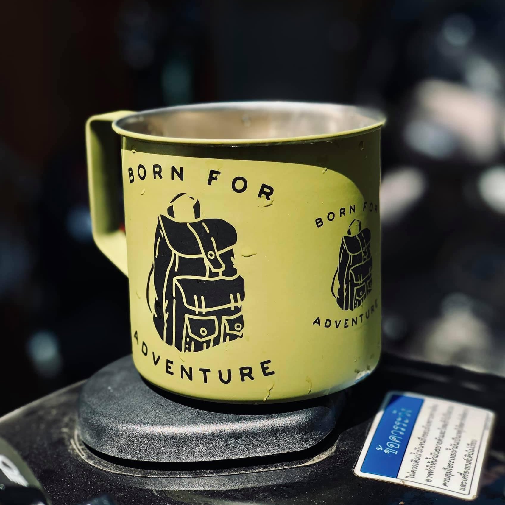 Green Born For Adventure Camping Campfire Travel Mugs 2023 Nearkii