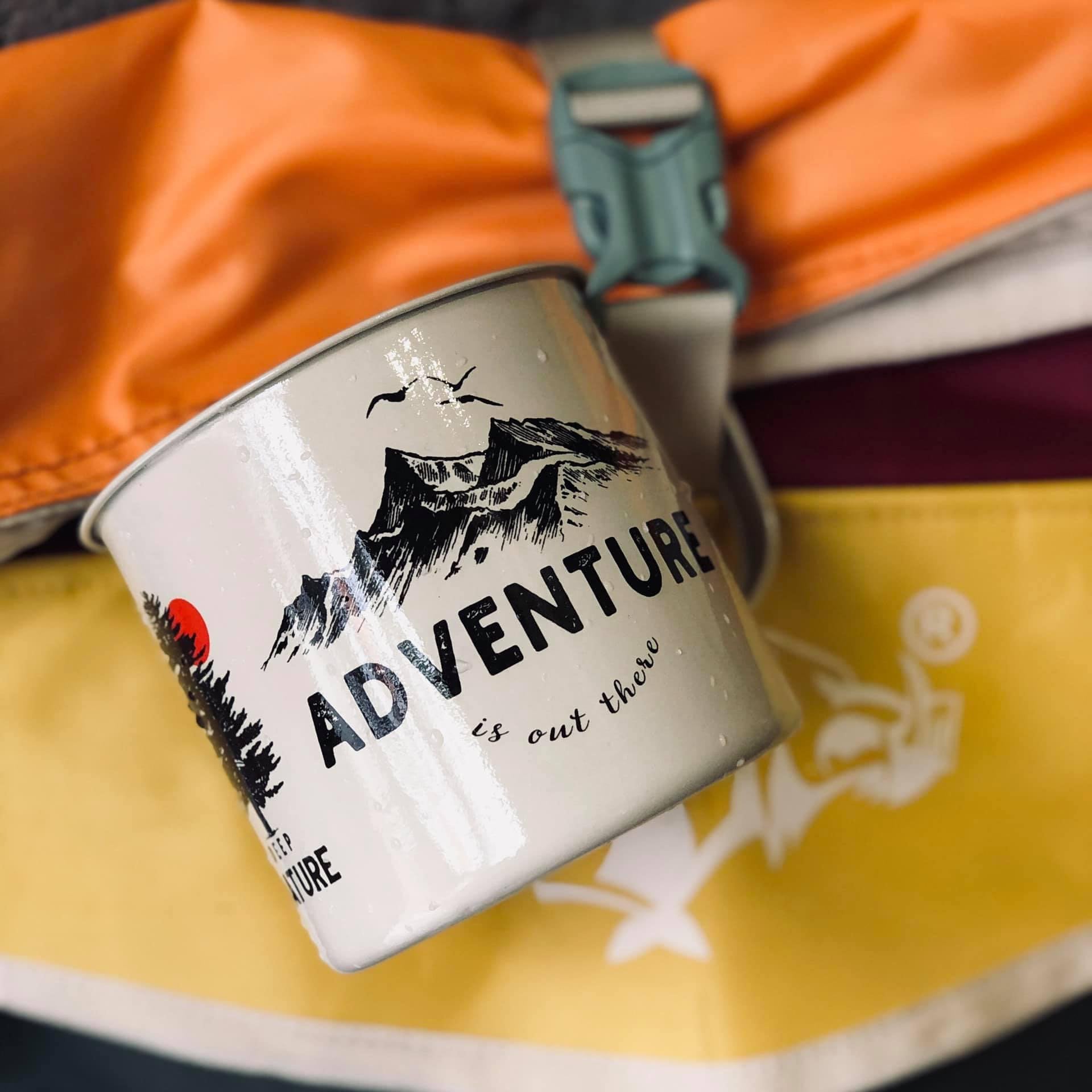 White Adventure Out There Camping Campfire Travel Mugs 2023 Nearkii