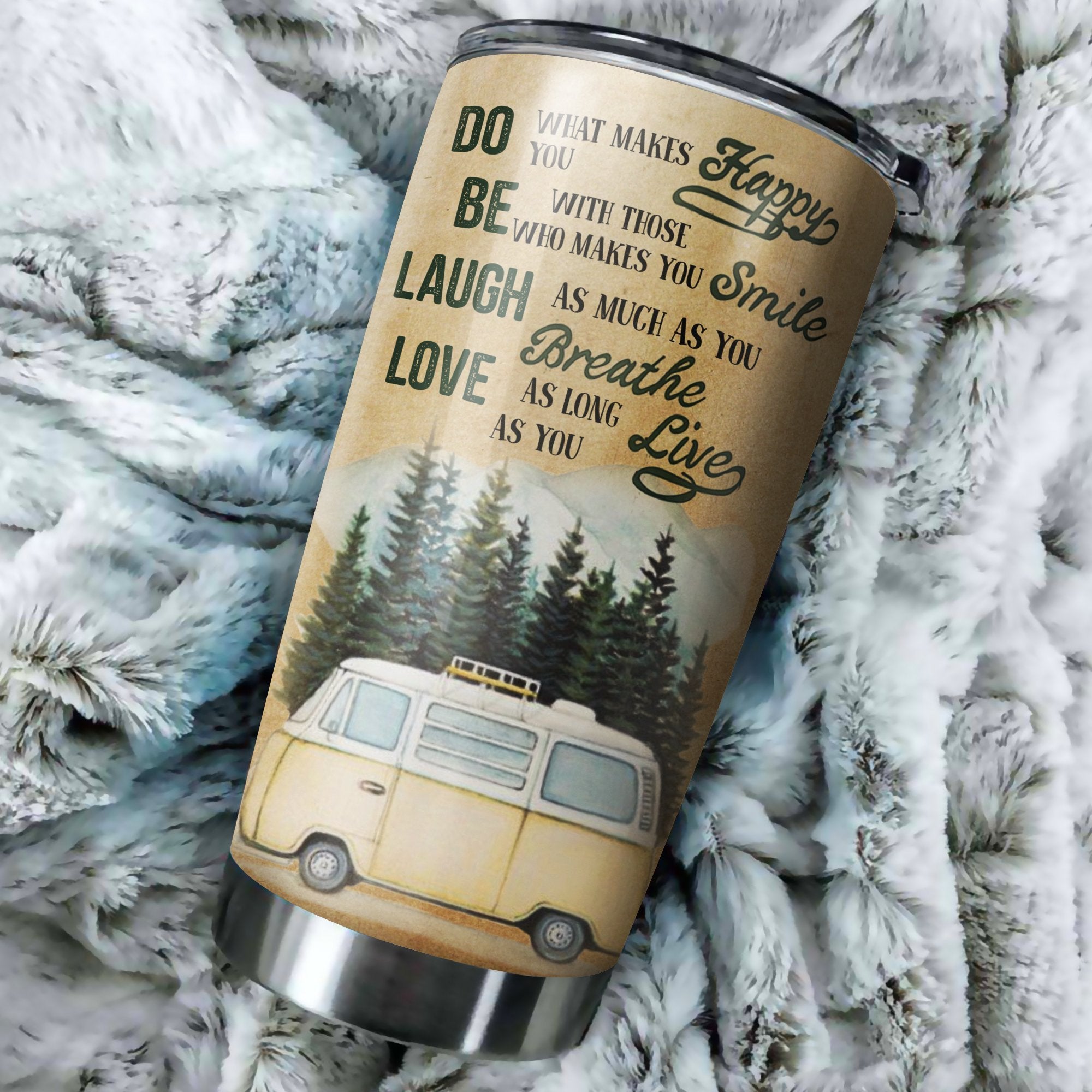 The Woods Are My Happy Place Camping Camfire Tumbler 2023 Nearkii