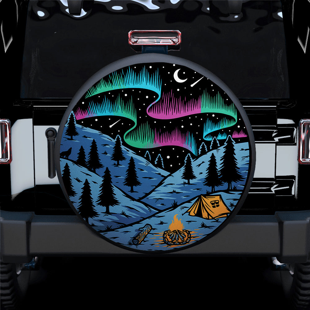 Camping Alaska Milky Way Sky Jeep Car Spare Tire Covers Gift For Campers Nearkii