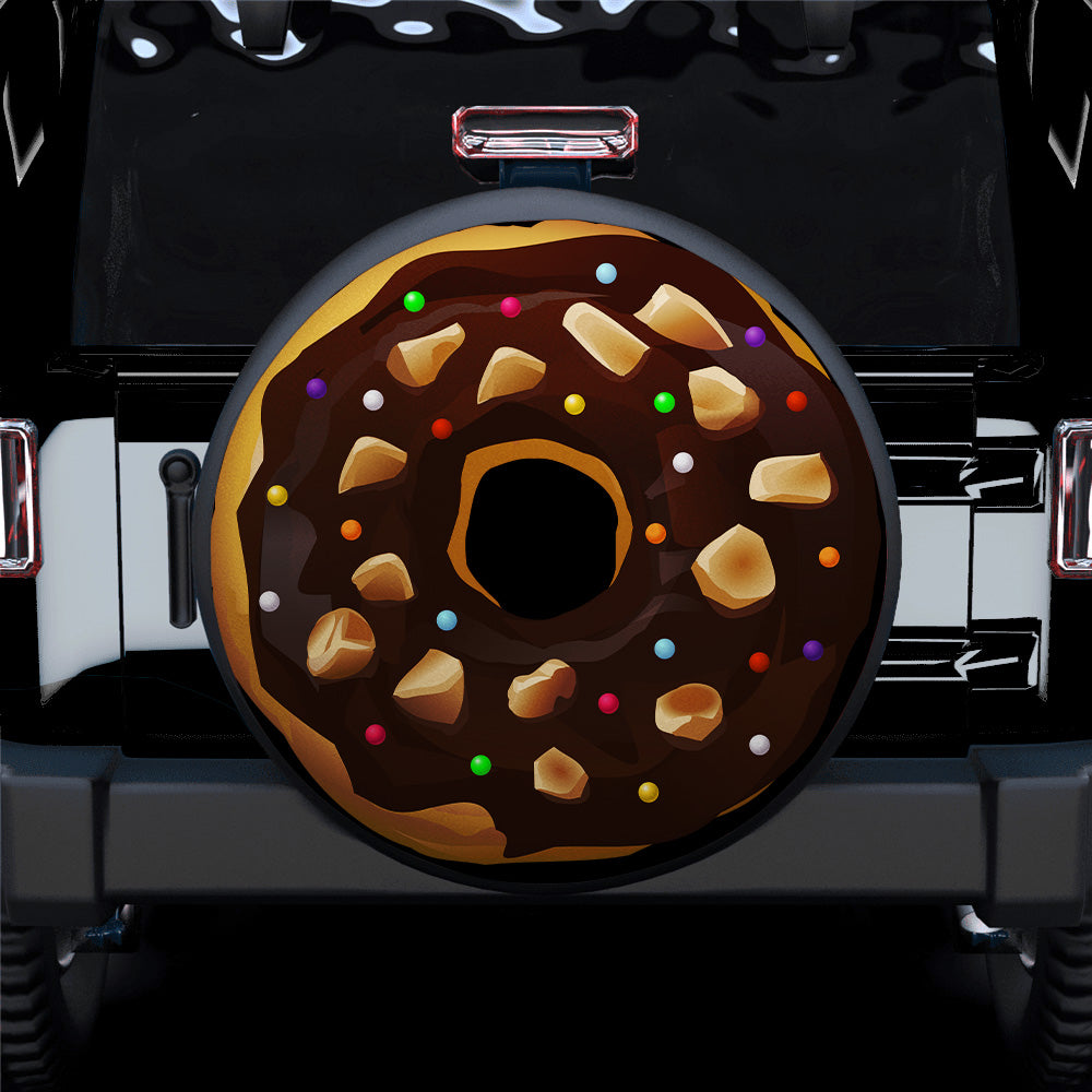 Chocolate Donut Jeep Car Spare Tire Covers Gift For Campers Nearkii