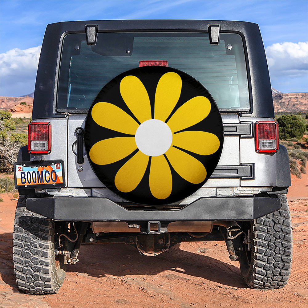 Yellow Daisy Flower Jeep Car Spare Tire Covers Gift For Campers Nearkii