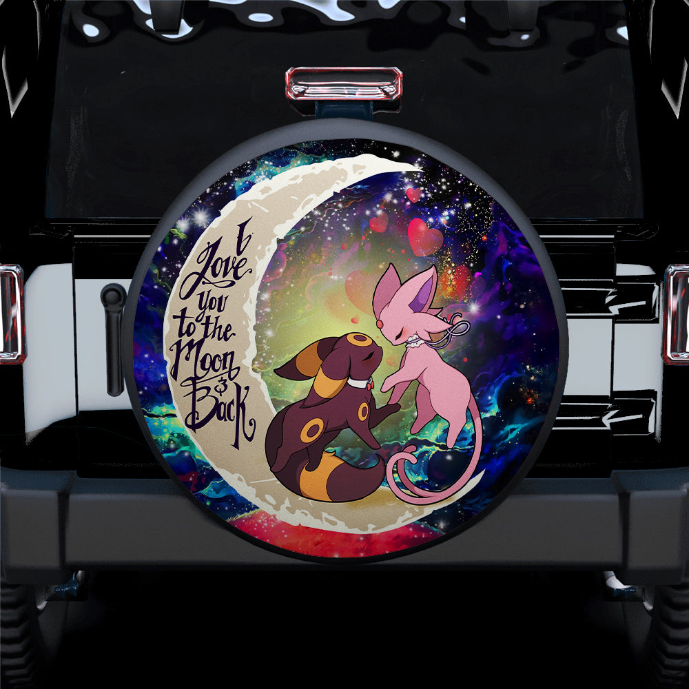 Eevee Couple Pokemon 1 Love You To The Moon Galaxy Car Spare Tire Covers Gift For Campers Nearkii